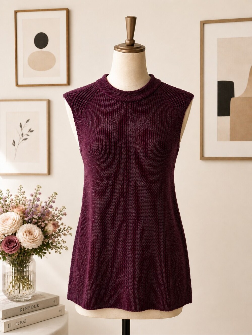 Wilfred 100% Wool Sleeveless Knit Shift Top - Small